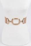 Rounded Square Buckle Stretch Belt in 3 Colours