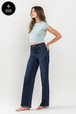 Dark Wash Straight Full Length Denim