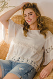 Textured Lace Top in Oat