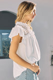 Eyelet Embroidered Top in White
