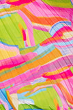 Multi Colour Abstract Pleat Midi/Maxi Dress