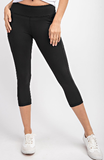 Buttery Soft Capri with Pocket in Black