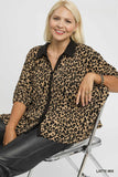 Animal Print Button Up Top