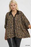 Animal Print Button Up Top