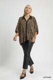 Animal Print Button Up Top