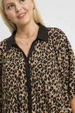 Animal Print Button Up Top