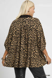 Animal Print Button Up Top