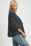 Charcoal Animal Print Sweater
