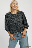 Charcoal Animal Print Sweater