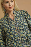 Midnight Floral Cotton Button Up Dress