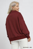 Luxe Collared V Neck Pullover in Mohogany