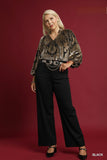 Structured Stretch Wide Leg Pant