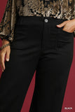 Structured Stretch Wide Leg Pant