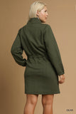 Cable Knit Half Zip in Olive