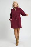 Cable Knit Half Zip in Merlot