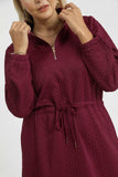 Cable Knit Half Zip in Merlot