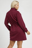 Cable Knit Half Zip in Merlot