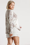 Mocha Marble Cotton Waffle Top