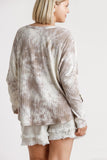 Mocha Marble Cotton Waffle Top