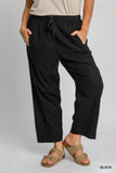 Drawstring Linen Blend Pant