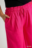 Wide Leg Linen Pant in Pink
