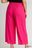 Wide Leg Linen Pant in Pink