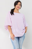 Puff Sleeve Top in Soft Lilac