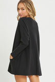 Soft Two Pocket Tunic in Black