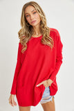 Soft Two Pocket Tunic in Red