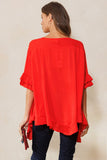 Ruffle Hem Tunic in Dusty Mauve