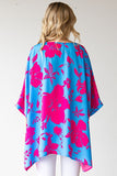 Vibrant Floral Print Poncho Top *CLEARANCE*