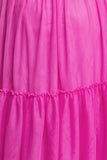 Pink Tulle One Shoulder Midi Dress