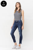 Dark Distressed Narrow Denim