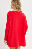 Soft Two Pocket Tunic in Red