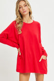 Soft Two Pocket Tunic in Red