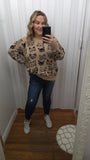 Kitty Print Knit Sweater