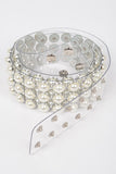 Pearl Studded Clear Belt