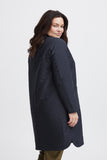 Quilted Midi Spring Jacket in Navy