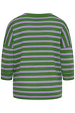 Lavender & Green Stripe Light Sweater