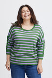 Lavender & Green Stripe Light Sweater