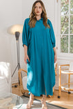 Maxi Shirt Dress in Blue