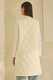 Light Quilted Vest in Cream