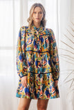 Multi Print Shirt Dress