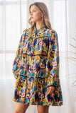 Multi Print Shirt Dress