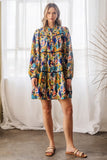 Multi Print Shirt Dress