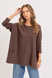 Soft Two Pocket Tunic in Brown