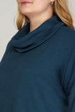 Teal Cowl Neck Tunic