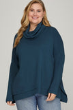 Teal Cowl Neck Tunic