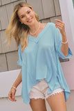 Textured Dotted Top in Blue