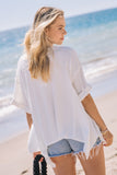 Textured Dotted Top in White